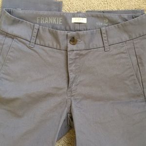 JCrew.  Frankie Grey Chino Ankle.